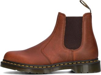 Dr. Martens Stijlvolle Nubuck Laarzen met Elastische Inzetstukken - Heren - Chelseaboots - Bruin - 40 EU - Leer - Schoenen