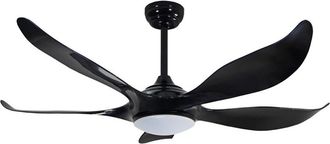 Wonderlamp Ventilador de techo negro con luz y motor dc silencioso