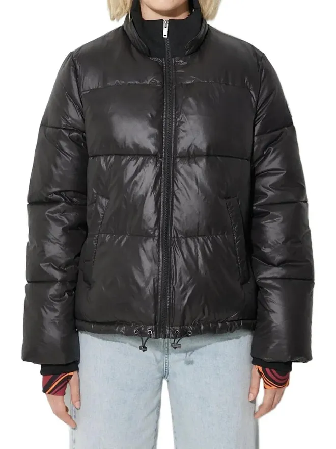 quilted puffer jacket - Black