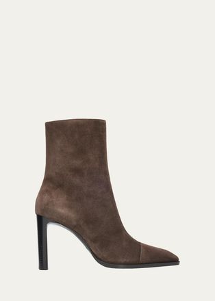 Saint Laurent 95mm Venetia Suede Booties