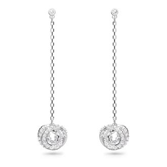 Swarovski Generation Drop Earrings Long - Dames - Oorbellen - Grijs - ONE Size - Accessoires