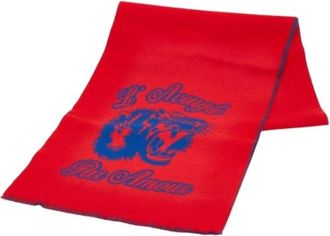 Gucci Pre-owned Scarves, female, Red, Size: ONE SIZE Pre-owned Wool Scarf