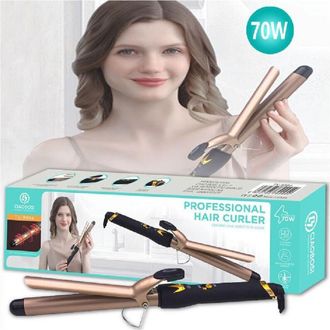 Trade Shop Trade Shop - Ferro Arriciacapelli Professionale Ricci Mossi 70 W Riscaldamento Rapido Tx-9994