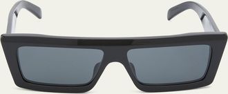 Celine Mens Flat-Top Rectangle Sunglasses