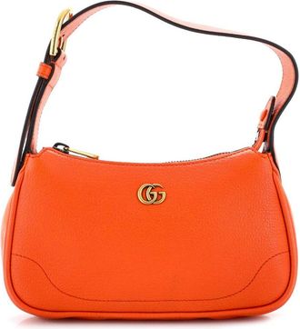 Gucci Orange Leather Aphrodite Shoulder Bag Mini (Authentic Pre-Loved)
