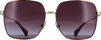 Ralph Lauren Ralph by Lauren Square Womens Burgundy Gradient Violet RA4142 - Red Metal - One Size