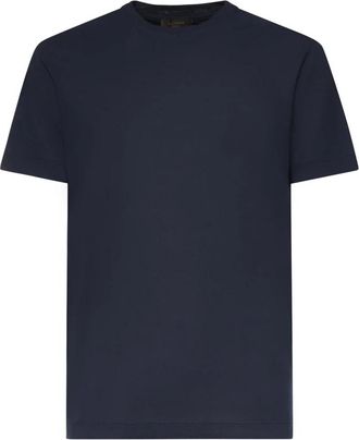 Zanone Katoenen T-shirt - Heren - T-shirts - Blauw - M - Katoen - Tops