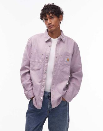 Carhartt Work in Progress Walter - Camicia giacca rosa con tasca