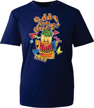Generic Retro EDD The Duck 1994 T-Shirt - Colorful Cartoon Graphic Tee for Vintage TV Fans, Funny 90s Nostalgia Shirt (Navy, XL Years)
