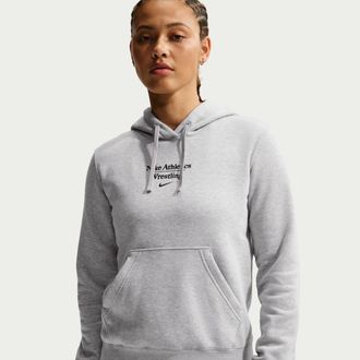 Nike Womens Wrestling Pullover Hoodie in Grey | APS550NAWR-DGH