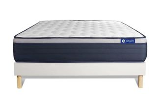 Actisom Somier blanco + colch&oacute;n con espuma viscoel&aacute;stica 180 x 200