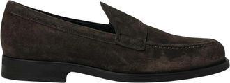 Tod's Mocassino Formale Gomma - Heren - Loafers - Bruin - 42 1/2 EU - Leer - Schoenen