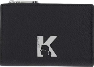 Karl Lagerfeld Jeans Portemonnee - Dames - Portefeuilles - Zwart - ONE Size - Leer - Accessoires