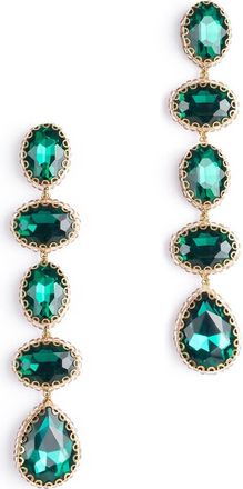 Deepa Gurnani Tyra Drop Earrings in Emerald at Nordstrom