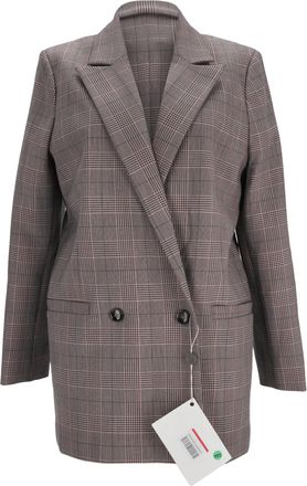 Ganni Womens Double Breasted Blazer in Multicolor - Multicolour - Size EU 42 (Womens)