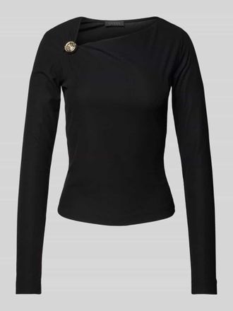 Guess Longsleeve mit Label-Applikation Modell FEBE in Black, Gr&ouml;&szlig;e S