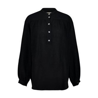 120% Lino Donna, Camicette, Nero, M, new