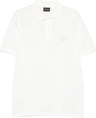 Emporio Armani Polo Shirt met Geborduurd Logo - Heren - Polos - Wit - 3XL - Tops