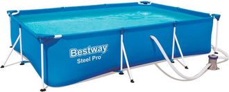 Bestway Piscina Desmontable Tubular Infantil Bestway Deluxe Splash Frame Pool 300x201x66 Cm Depuradora De Cartucho De 1.249 Litros/hora
