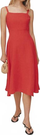 Bella Dahl Apron Midi Dress In Scarlet Sand
