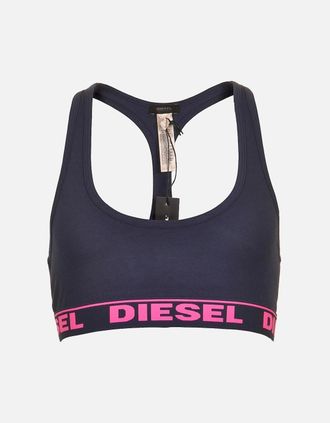 Diesel Womens MILEY Cotton Bralette, Navy - Black - Size: 10/8