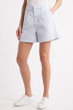 Frank & Eileen Waterford Walking Shorts in Blue White Stripe at Nordstrom Rack, Size 14