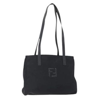 Fendi Pre-owned Tote Bags, female, Black, Size: ONE SIZE Pre-owned Nylon Tote Bag