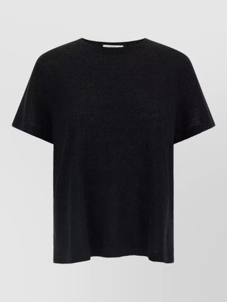 Co silk linen fine-knit relaxed-fit short-sleeve t-shirt