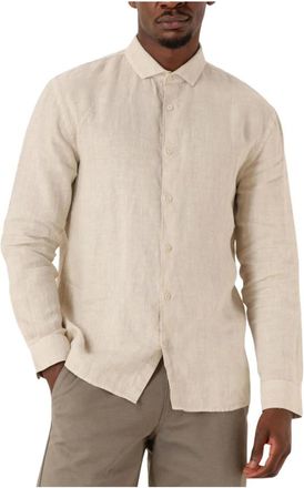 The Goodpeople Heren, Overhemden, Beige, Maat: 2XL Katoen