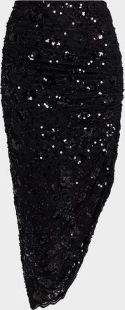 Generation Love Nellia Sequined Asymmetric Skirt