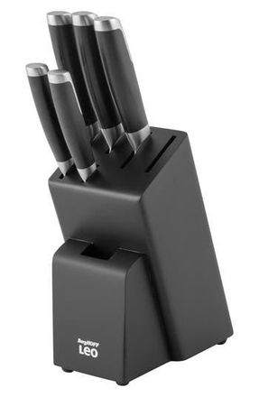Berghoff Leo 6-Piece Knife Block Set in Black/Silver at Nordstrom Rack