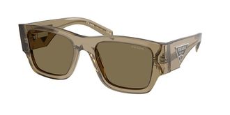 Prada PR 10ZSF Asian Fit 22H90F Mens Sunglasses Brown Size 55
