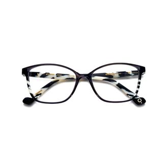 Etnia Barcelona Etosha Cat-Eye Eyeglasses with Zebra-Striped Temples