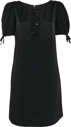 Valentino puff-sleeve mini dress - Black