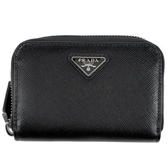 Prada Black Leather Coin Purse/Coin Case (Pre-Owned)