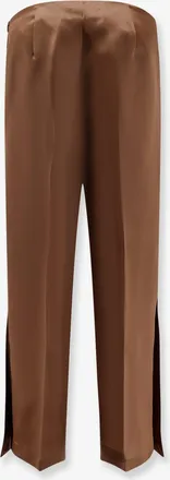Alberta Ferretti Womens Trousers Brown Silk