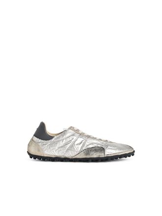 Maison Margiela Sprinters silberne Polyester-Sneaker