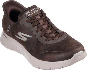 Skechers GO WALK Flex Smooth Motion Textile Mens Brown Trainers - Size UK 11