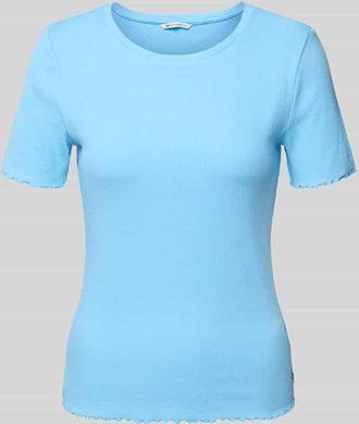 Tom Tailor Denim Slim Fit T-Shirt aus Baumwoll-Mix in Ocean, Größe XS