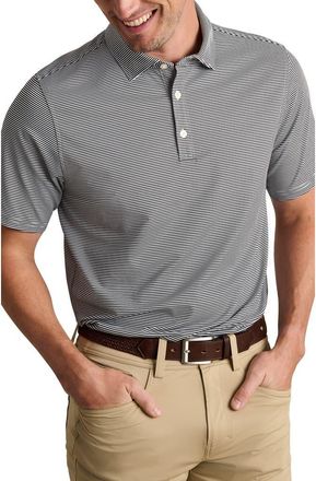 Rhone Drive Time Performance Polo in True Navy/White Stripe at Nordstrom, Size Xx-Large