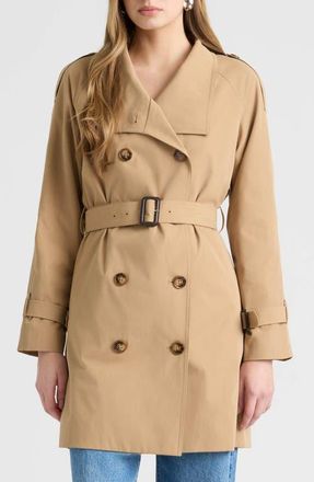 NVLT Belted Double Breasted Trench Coat in British Tan at Nordstrom, Size X-Large