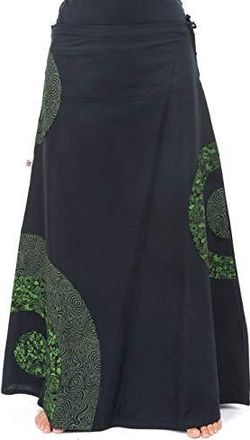 Jupe Longue Psychédélique Népalaise Fantazia - 100% Coton Épais Taille S à XXXL