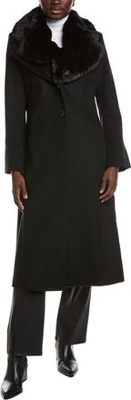 Via Spiga Feminine Wool-Blend Coat
