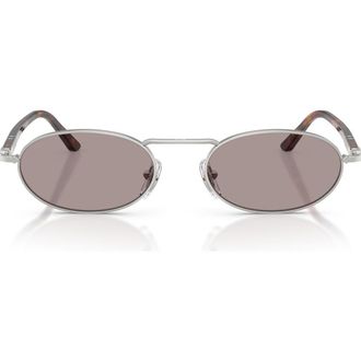 Persol 55mm Rectangular Sunglasses in Silver /Violet at Nordstrom