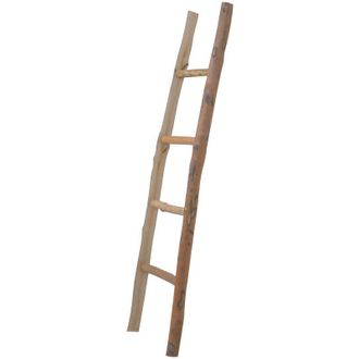 Biscottini International Toallero Escalera De Madera Ba&ntilde;o Moderno Suelo De Pared A Pared Escalera Decorativa Toallero Portaobjetos Librer&iacute;a