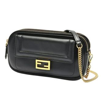 Fendi Pre-owned Cross Body Bags, female, Black, Size: ONE SIZE Pre-owned Vintage Shoulder Bag