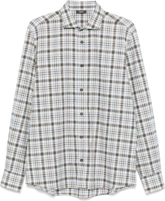 PESERICO Peserico, Casual Shirts, male, Multicolor, Size: L Flannel Check Shirt Light Blue Multicolour