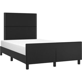 vidaXL Estructura De Cama Sin Colch&oacute;n Cuero Sint&eacute;tico Negro 120x200 Cm Vidaxl