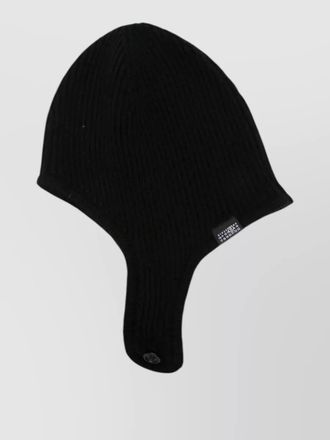 Maison Margiela ribbed knit balaclava style beanie hat