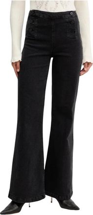 Twinset Flared Jeans - Dames - Flared Jeans - Zwart - W28 - Katoen - Jeans